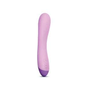 Purple vibrator features a gentle curve for g spot stimulation and a smooth rounded tip. Simple two-button control to adjust intensity.- gift giving guide