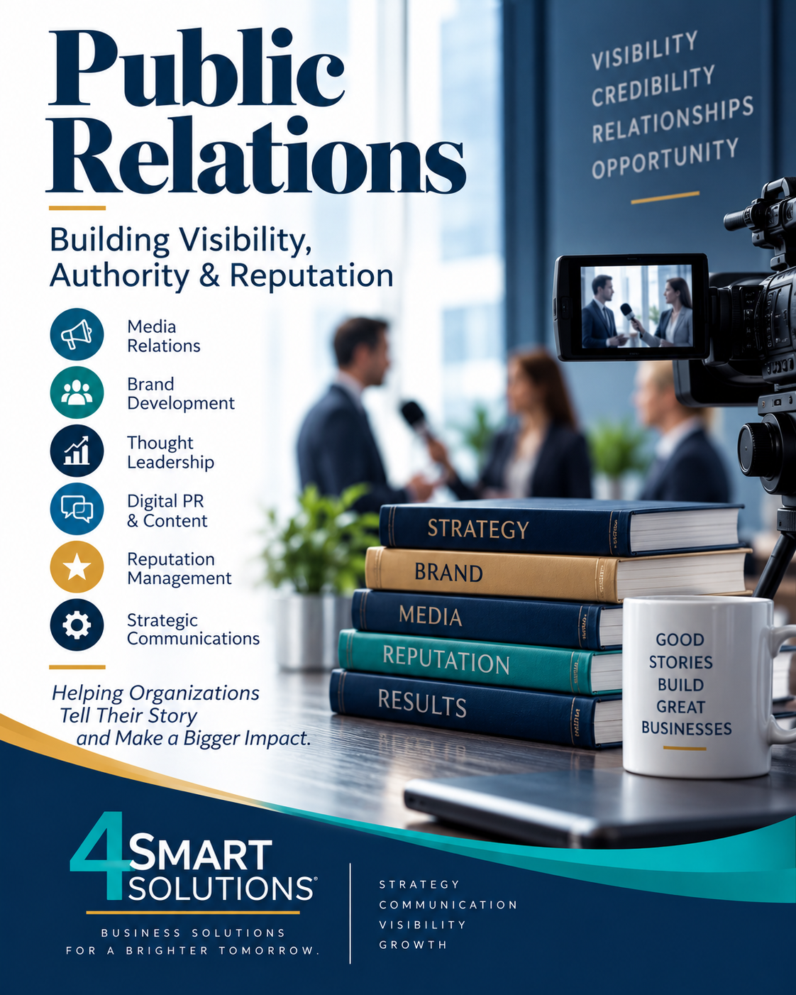 Public relations industry business solutions from 4Smart Solutions